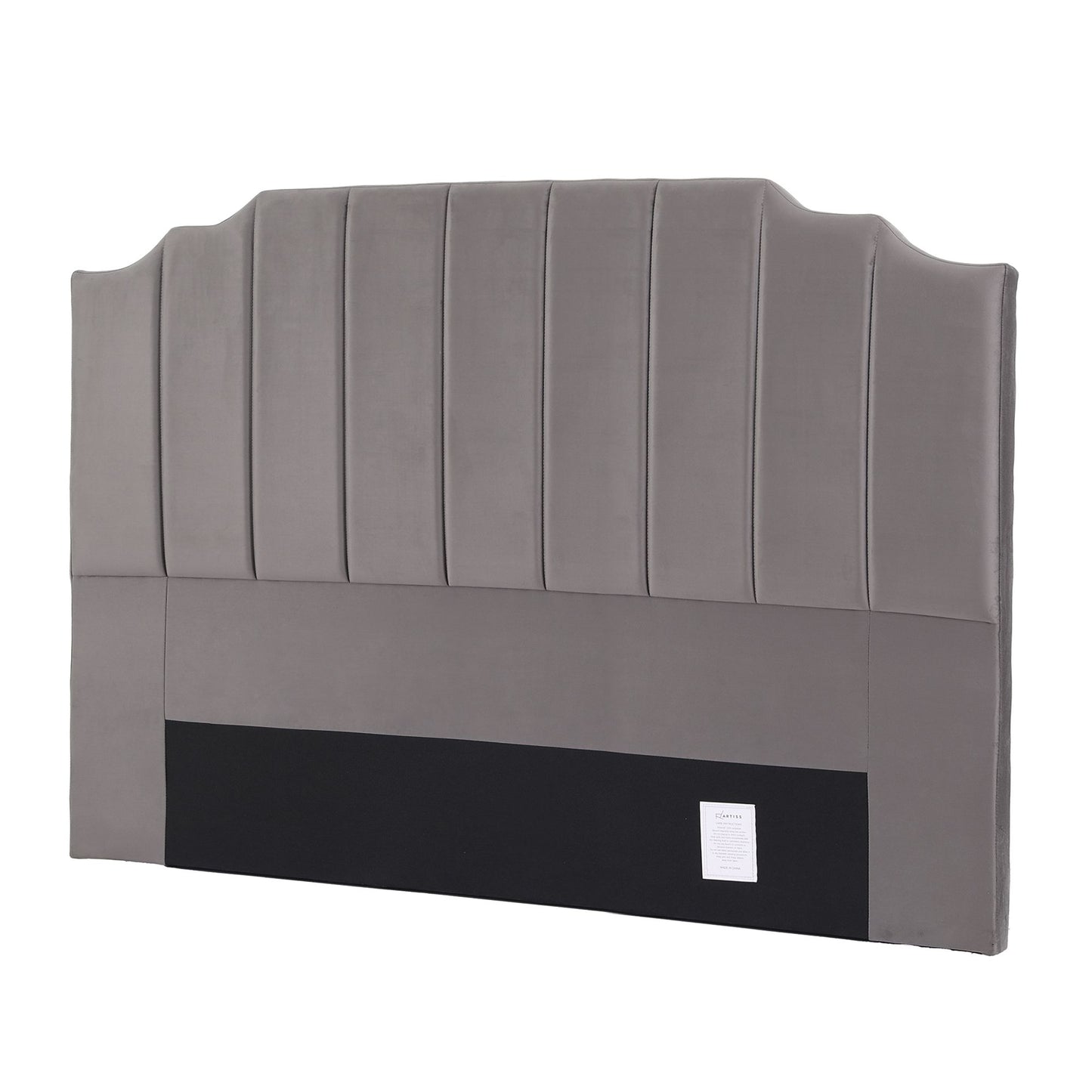 Artiss Bed Head Headboard King Velvet 183CM - Grey