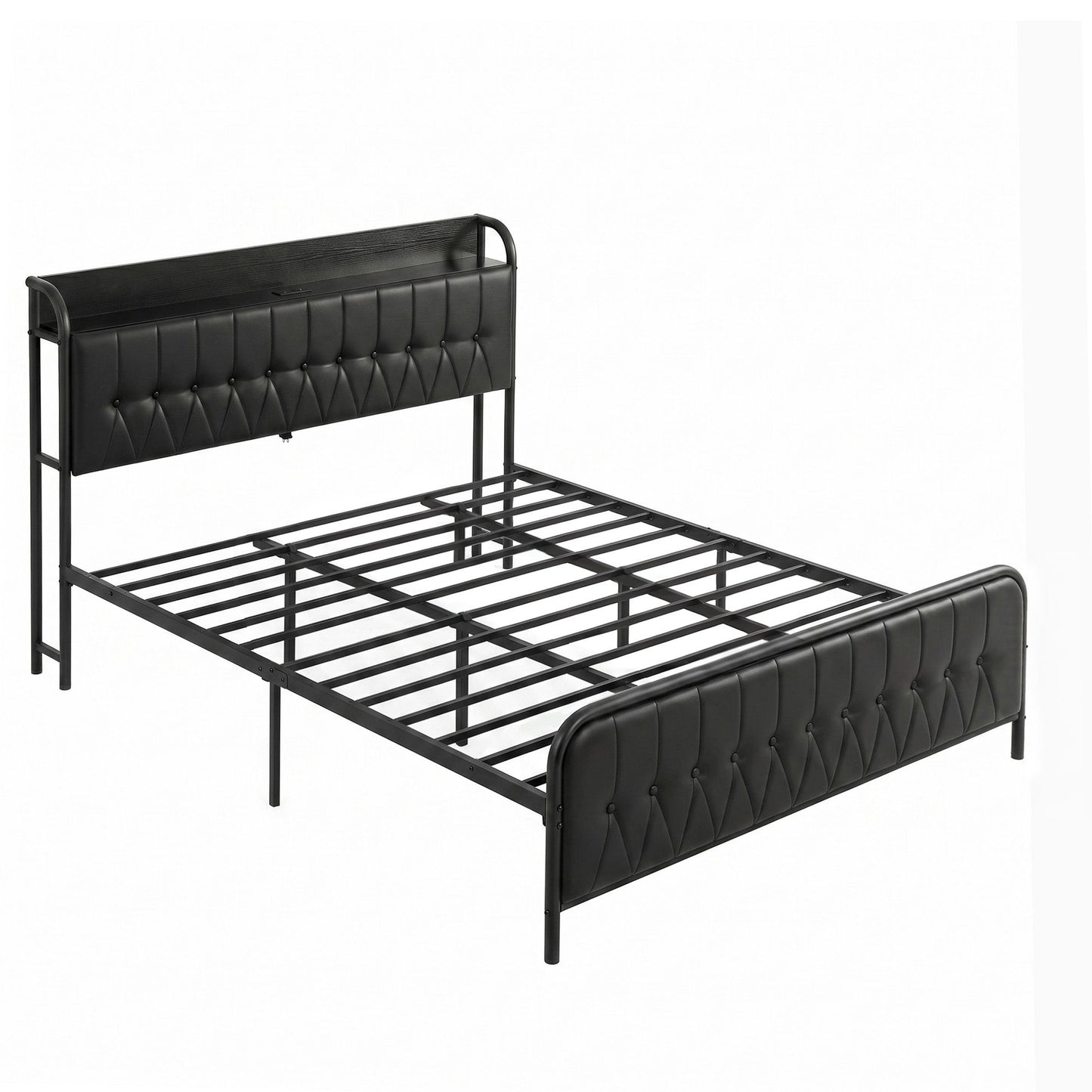 Artiss King Bed Frame with Storage Headboard SAA Certified Charging Station