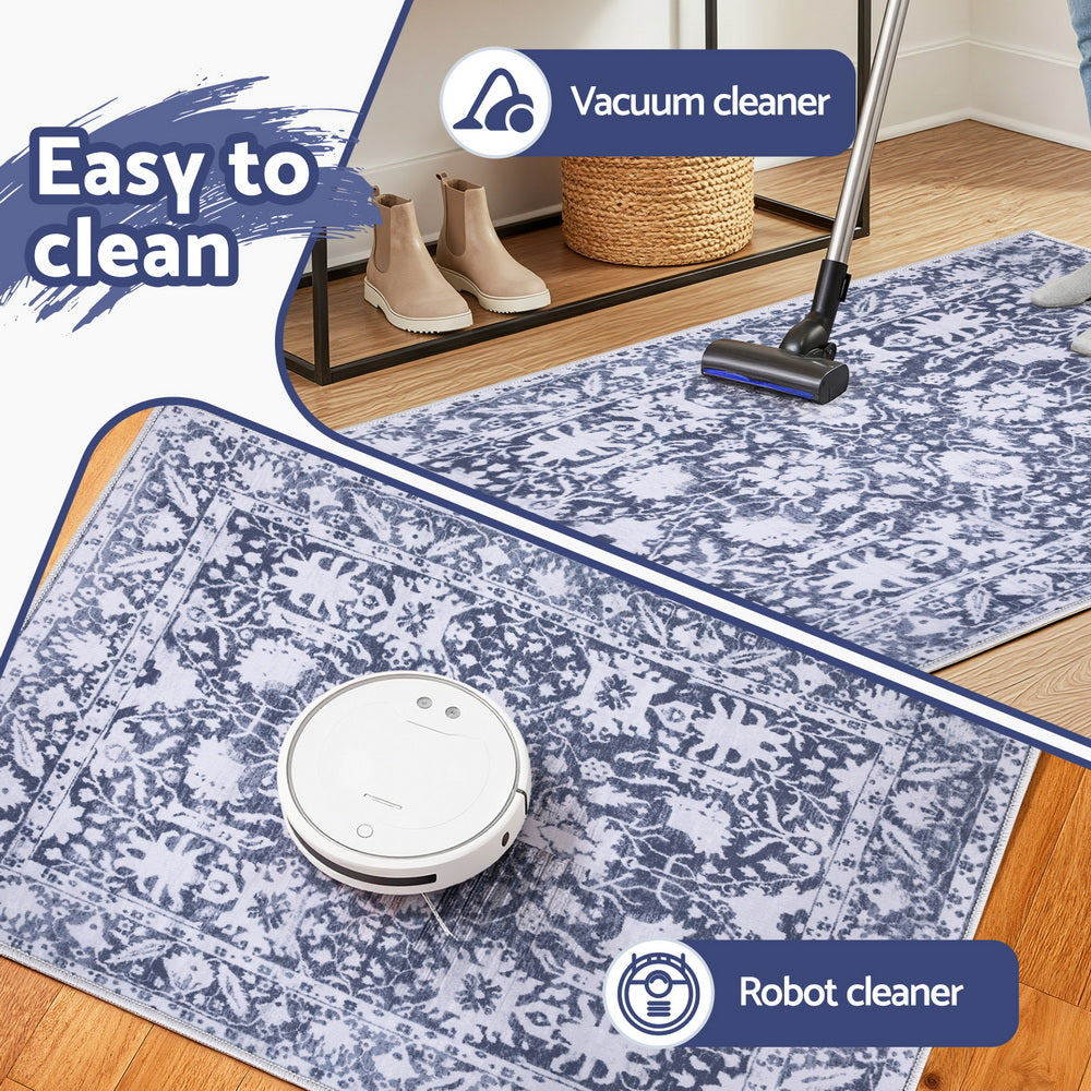 Artiss Floor Rug 50X80cm Doormat Soft Velvet Non-Slip Bath Mat Small Rug Modern
