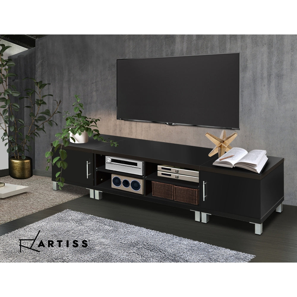 Artiss TV Cabinet Entertainment Unit 190cm Black Danson - Dhanus Decor