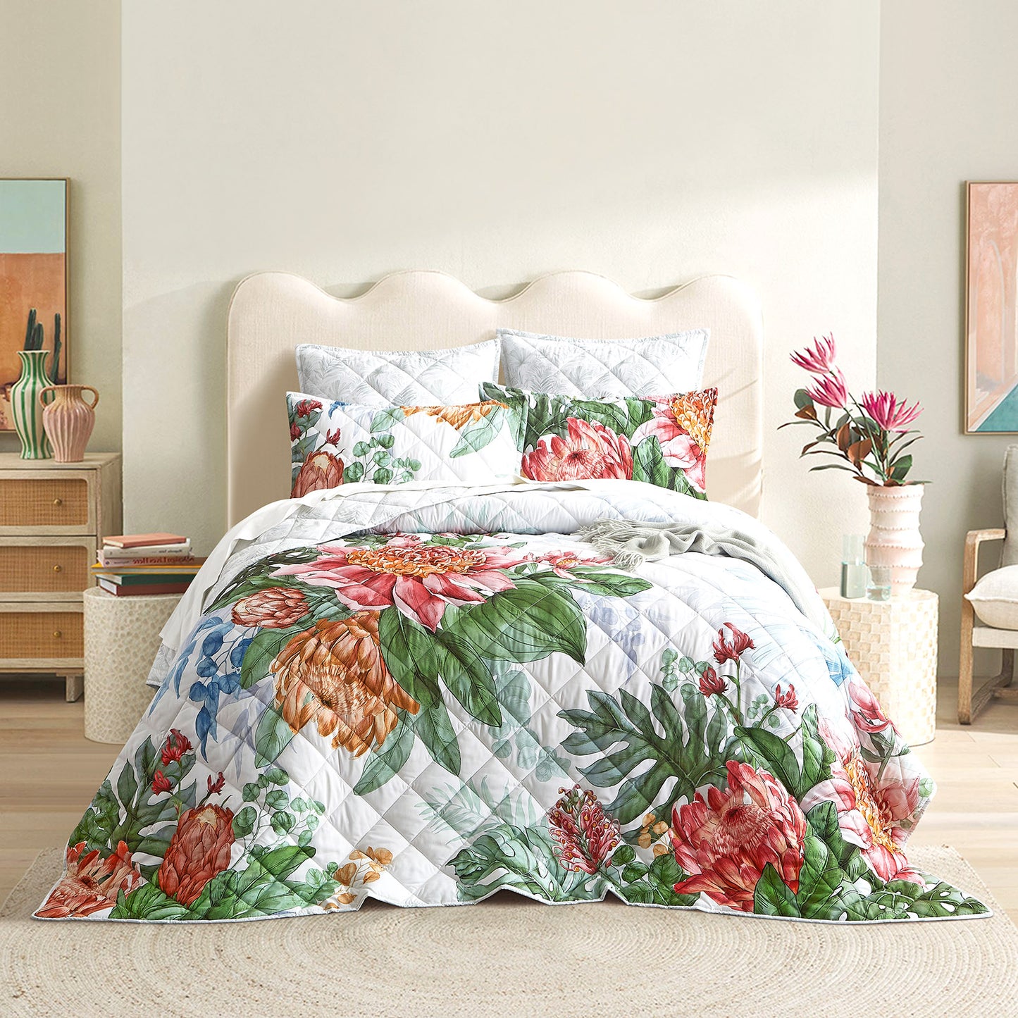 Florence Quilted Reversible Super King Coverlet Set by Renee Taylor