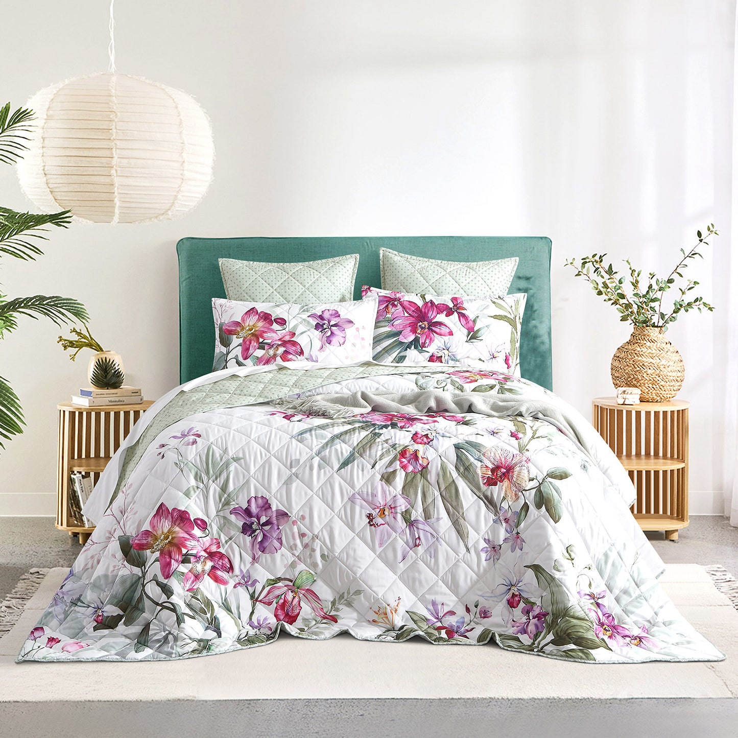 Kashmir Quilted Reversible Single/Double Coverlet Set by Renee Taylor