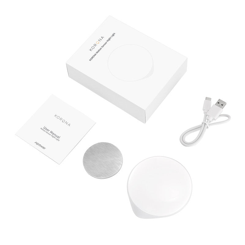 (Pack of 2)LED Motion Sensor Night Light Indoor, Cordless Battery Powered,Stick-on Warm White Light with Built-in Infrared Motion Detection, Sensor Light for Hallway,Bedroom