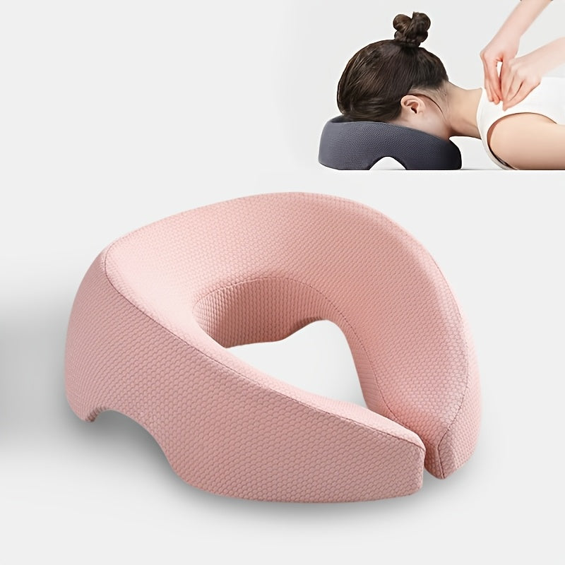 BLUE Soft O-shaped/U-shaped Face Pillow for Beauty Salons/Spa Massage, Ergonomic Face Pillow, Multi-functional Suitable for Adult Facial Care and Relaxation, Multi-functional Neck and Face Support Comfort Face Pillow