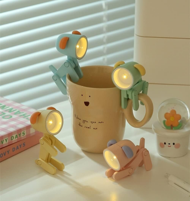 Bendable Animal Night Light 3-Pack – Mini LED Desk Lamp with Warm White Glow | Choose Your Color | Posable Joints for Kids, Students, Bedside & Gifts(pink)| Please choose 3 items to complete your purchase
