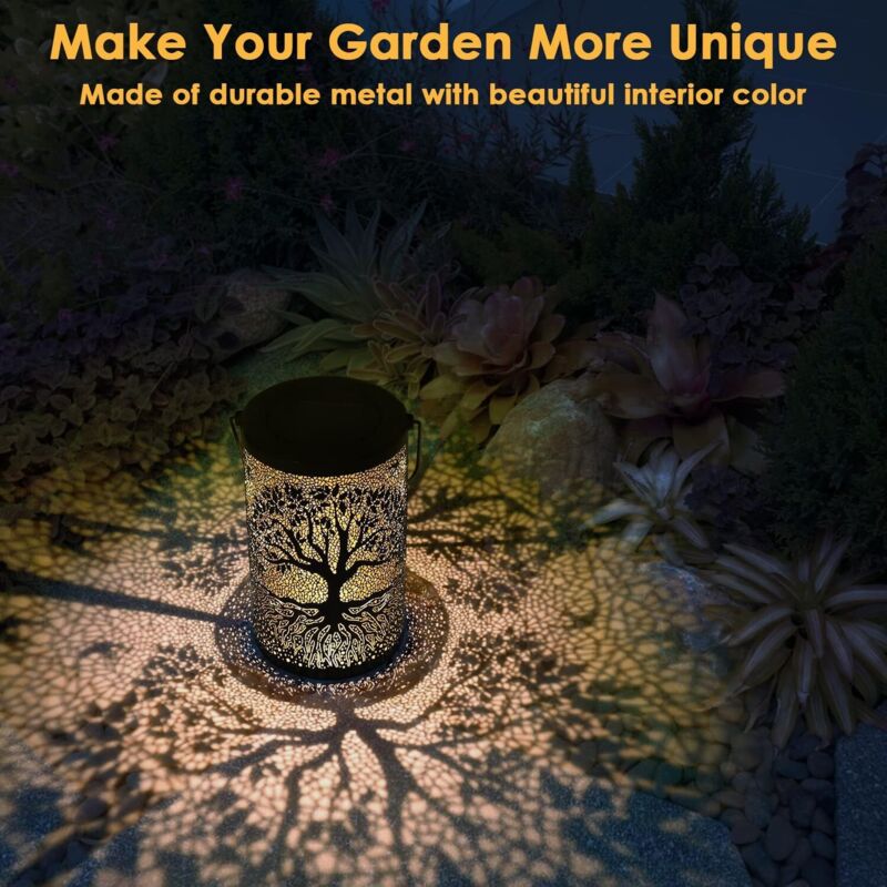 Outdoor Solar Lantern Garden, Decorative Outdoor Solar Lamp, Hanging/Standing, Waterproof Ip44, For Balcony, Garden
