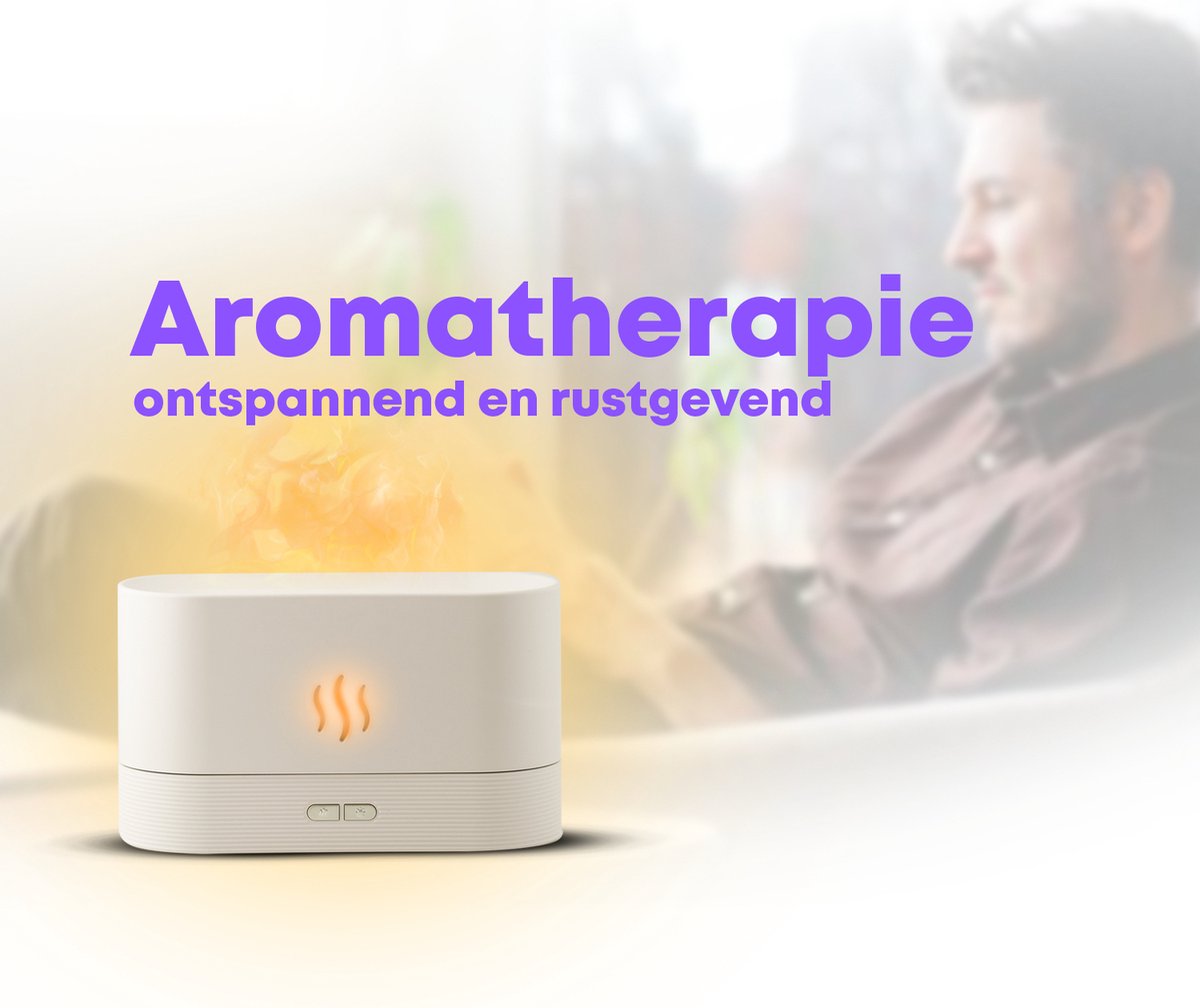 Boostiv Aroma Diffuser - Humidifier - Aromatherapy - Flame Effect - Aroma Diffuser