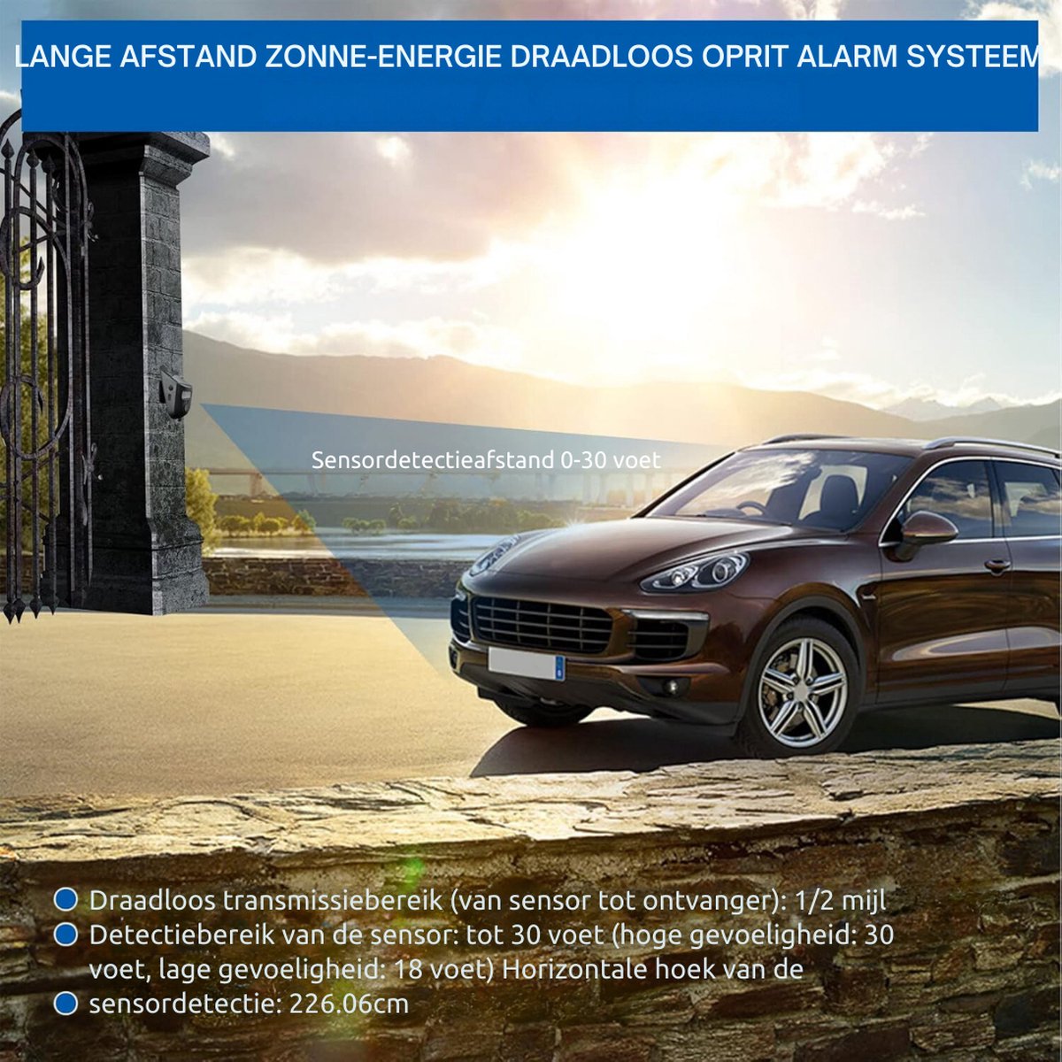 Driveway Alarm - Entry Detector - Solar Driveway Alarm - Passage Detector - Wireless = Security - Weatherproof Access Detector