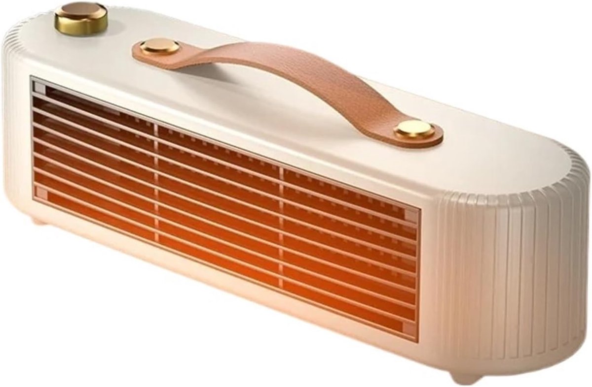 Auxiliary heater, small solar electric heater for home, office or workspace use (White)