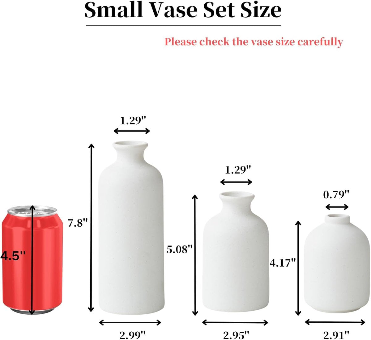 Ceramic vase set - Modern home decor vases - Suitable for bookshelves, living rooms, bedrooms, dining table decoration, gifts and small flower arrangements (3 pieces)