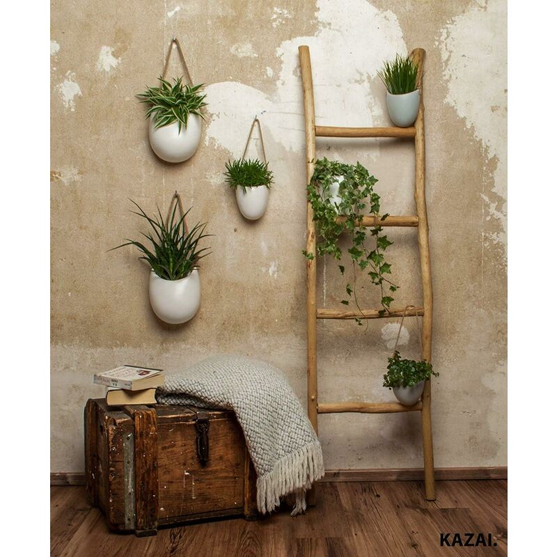 Fei Yu 3-Pack White Ceramic Wall Pots
