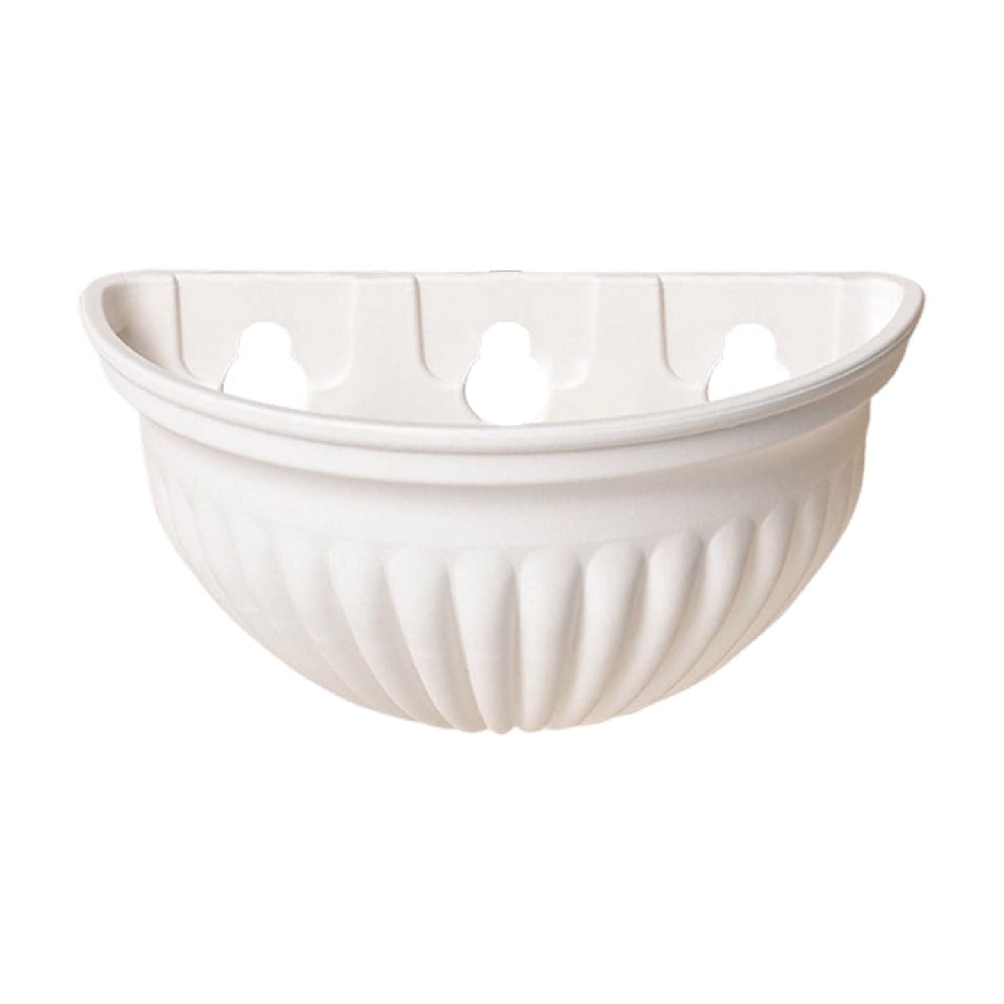 Tyidzon Semi-Circular Hanging Planters for Indoor Outdoor Plants, Wall Mount Flower Pot Holder Hanger for Indoor and Outdoor Use White