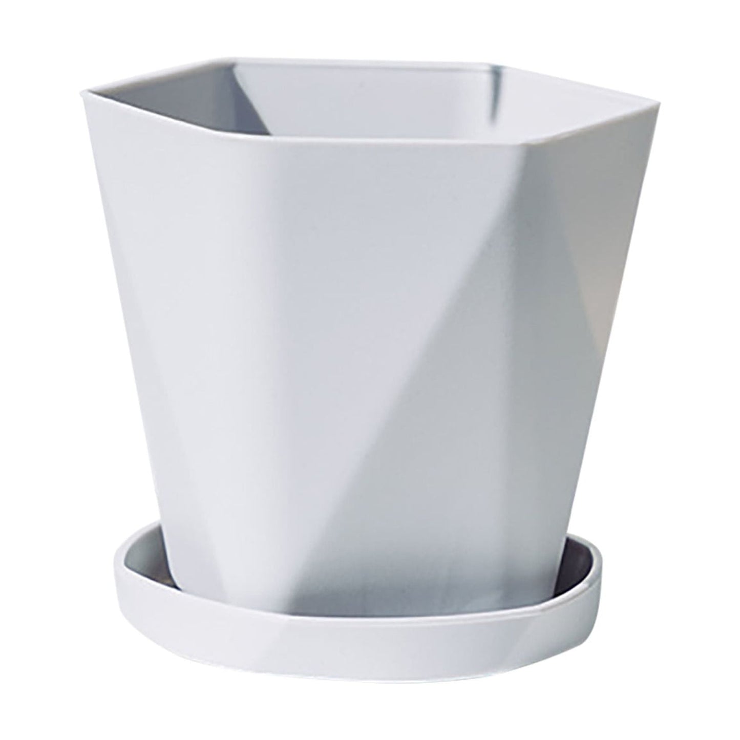 JWDX Flower Pots Clearance, Gardening Suppliesbalcony Household Plastic Flower Pot Resin Nordic Thicken Large Flower Pot, Suitable for Indoor and Outdoor Green Plant Planting White Z1-Grey