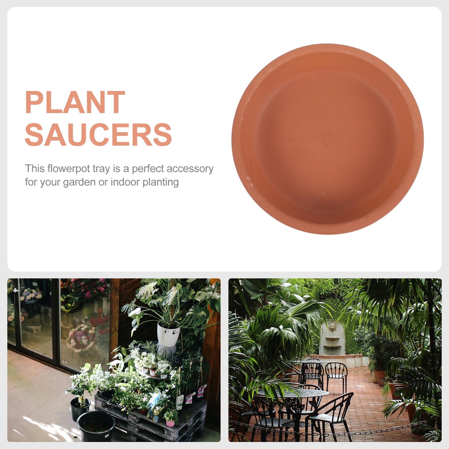 Worgeous 5 Pcs Flower Pot Holder Base Terracotta Indoor Plant Plants