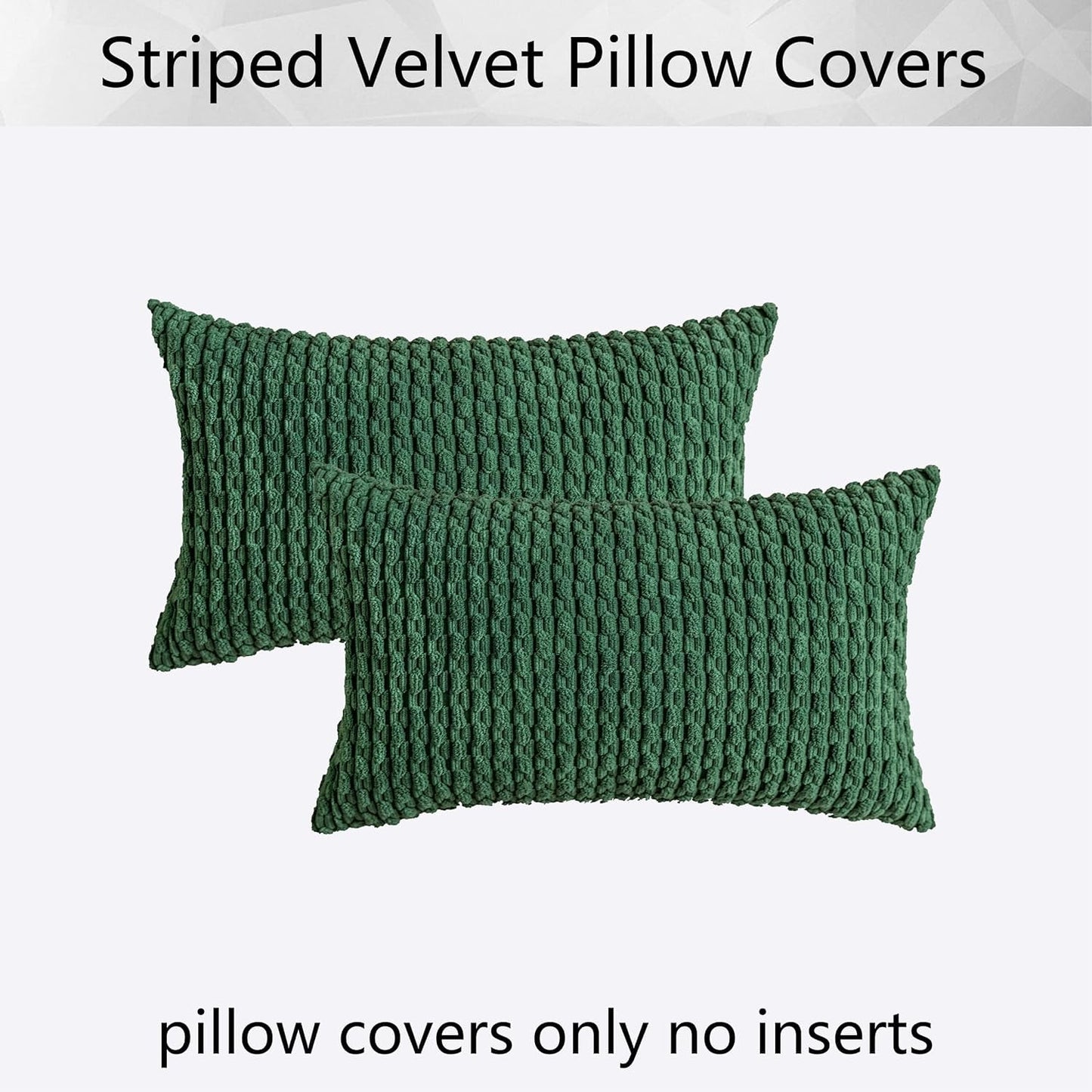 Holzlrgus Fall Set of 2 Striped Textured Velvet Corduroy Decorative Europe Sham Seasonal Autumn Throw Pillow Cushion Cover for Couch, (60x60 cm, 24inch), Burnt Brick