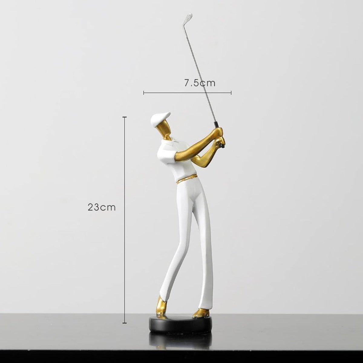 Decor Figurine Statue Modern Sculpture Home Gifts Table Centerpiece Crafts Arts 10inch-Golf White-Home Decoration Collection