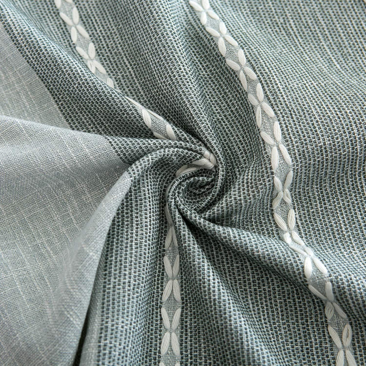 Table Cloth Tassel Cotton Linen Table Cover for Kitchen Dinning Wrinkle Free Table Cloths (Round, 55 Inch Length, Grey)