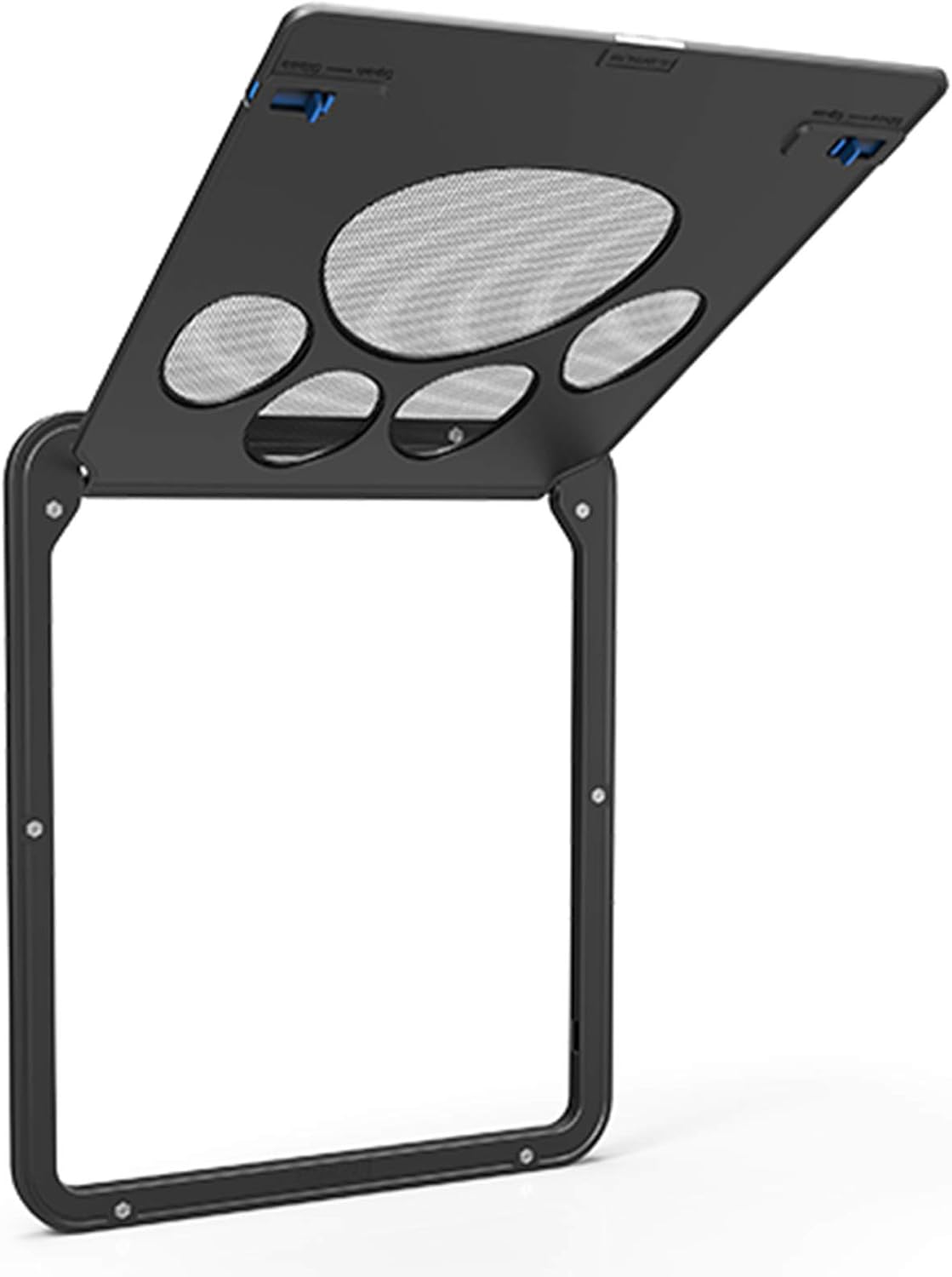 Pet Screen Door Sliding Screen Dogs Door with Magnetic Flap Lock Automatically for Medium Large Dogs