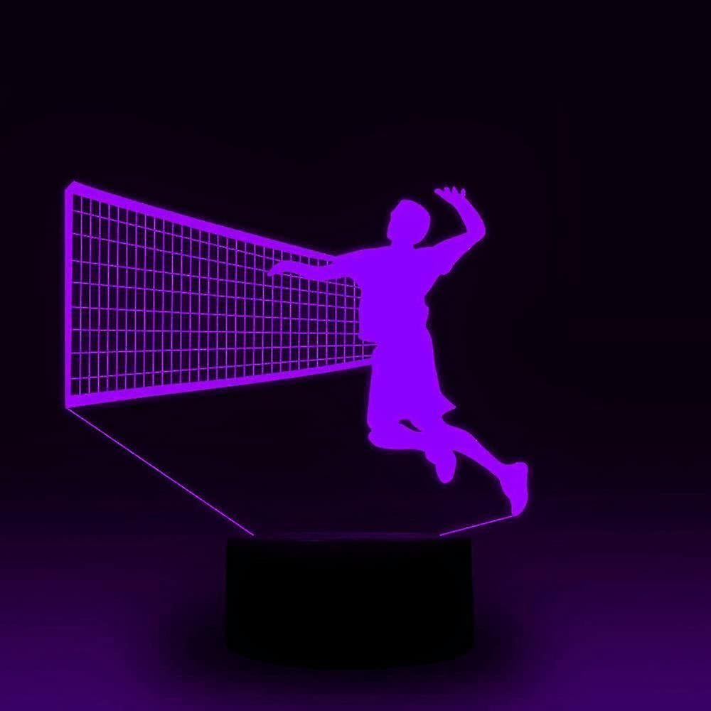 3D Volleyball Night Light Table Desk Optical Illusion Lamps 7 Color Changing Lights LED Table Lamp Xmas Home Love Birthday babies babies Decor Gift