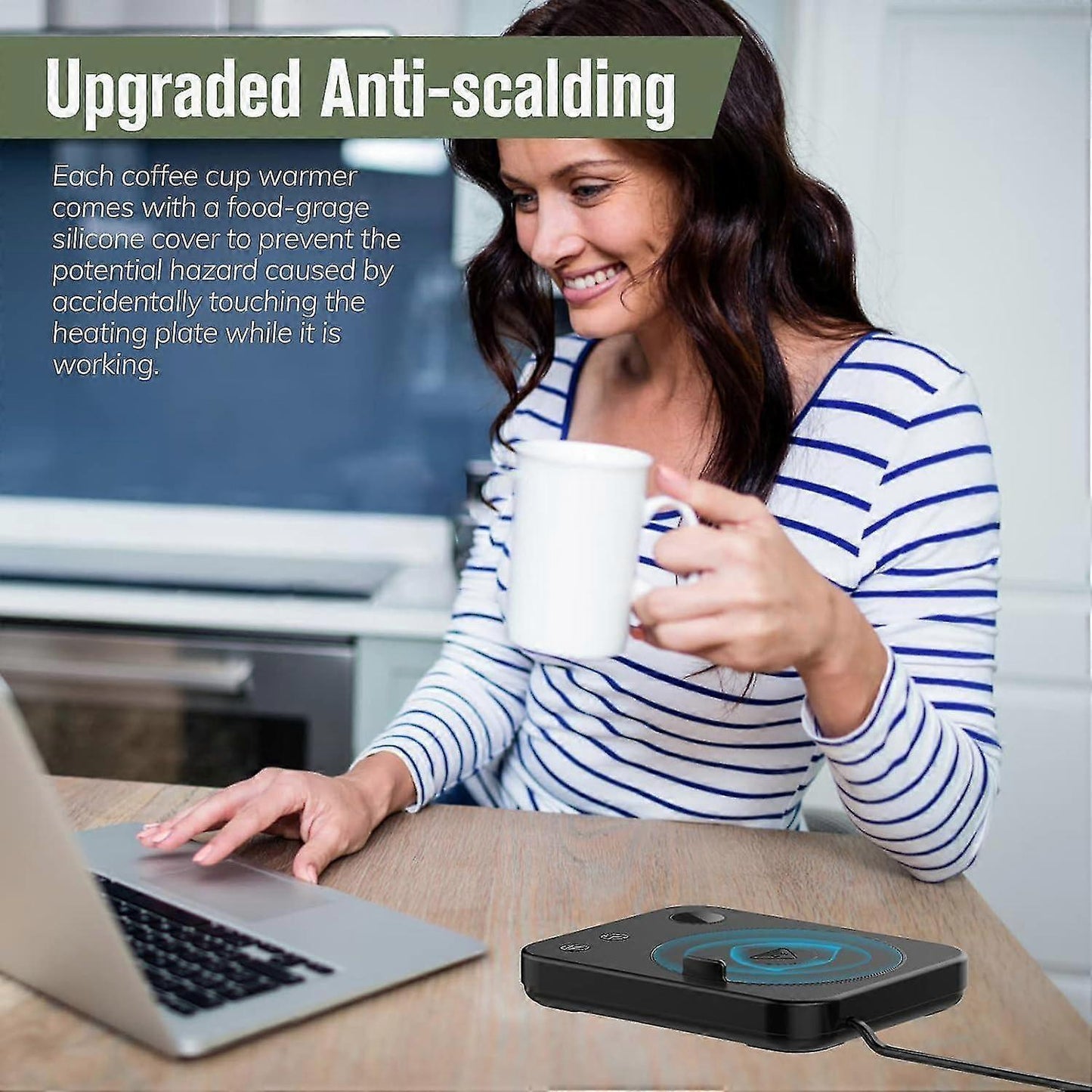 Smart Electric Coffee Beverage Warmer for Desk or Home