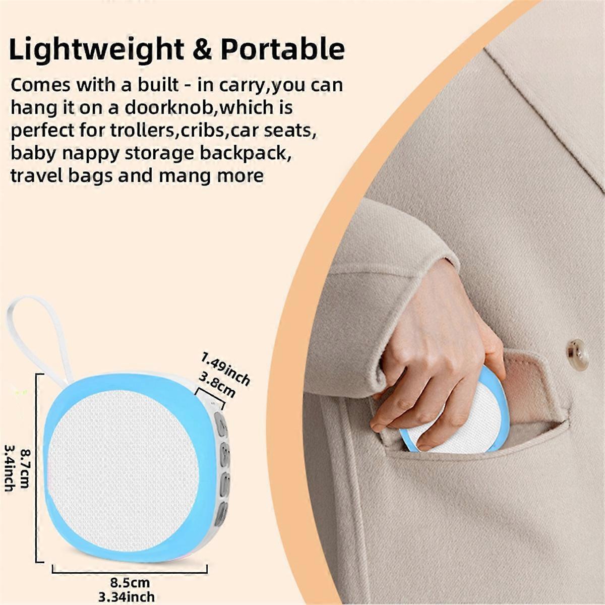 White Noise Machine with 14 Sounds and Night Light Black