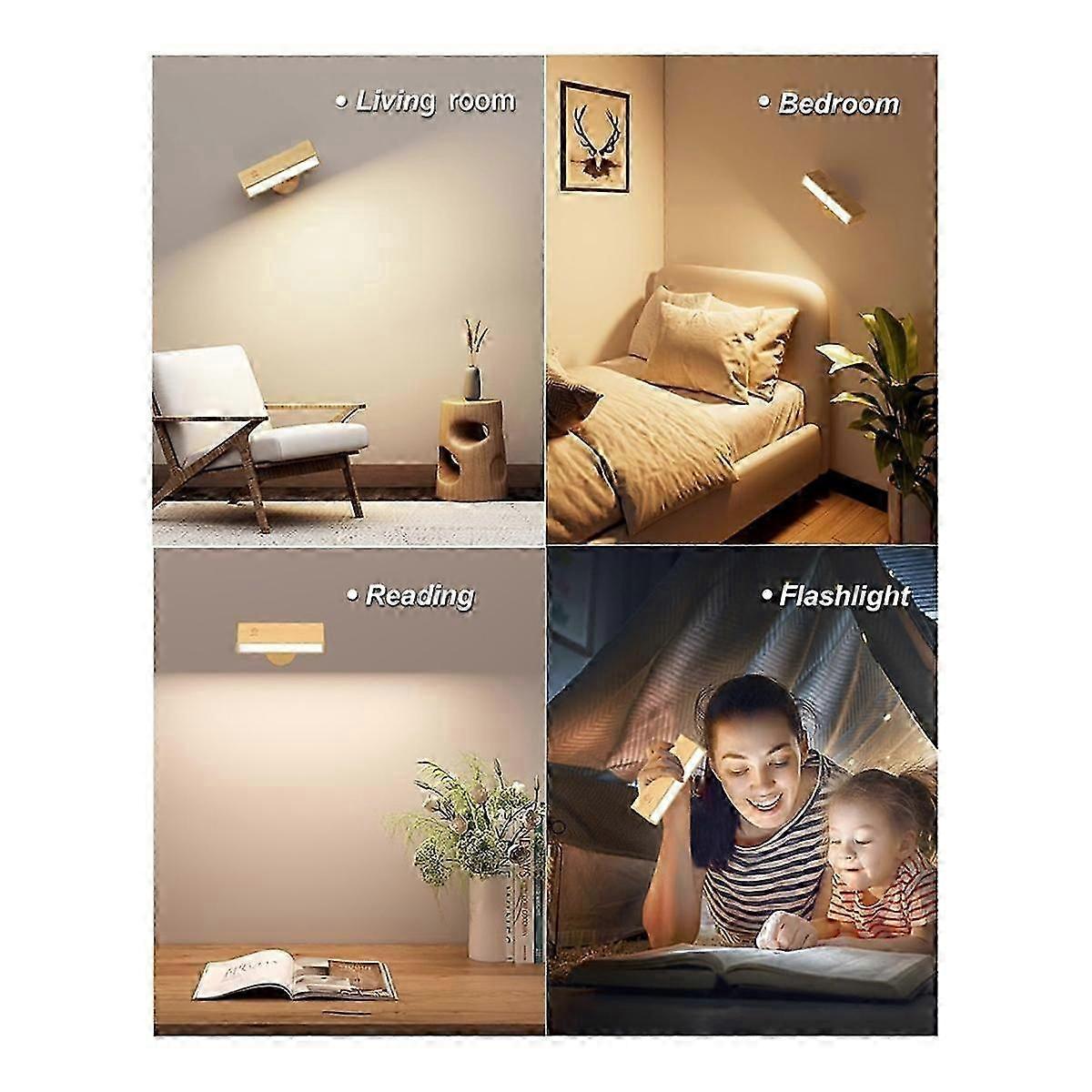 Battery Operated Wall Sconces Set of 2, Wireless LED Lights for Bedroom