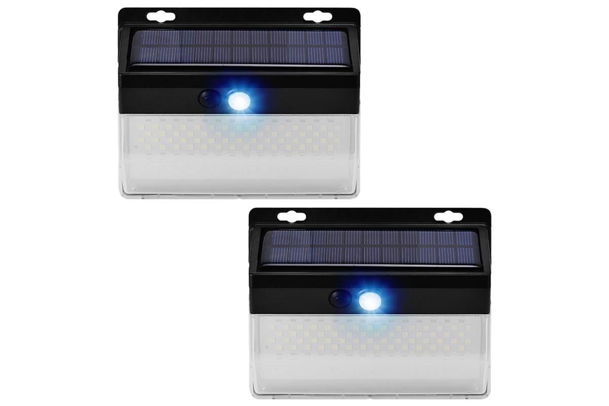 2Pcs LED Solar Power Motion Sensor Light Outdoor Security Garden Lamp Solar Wall Light