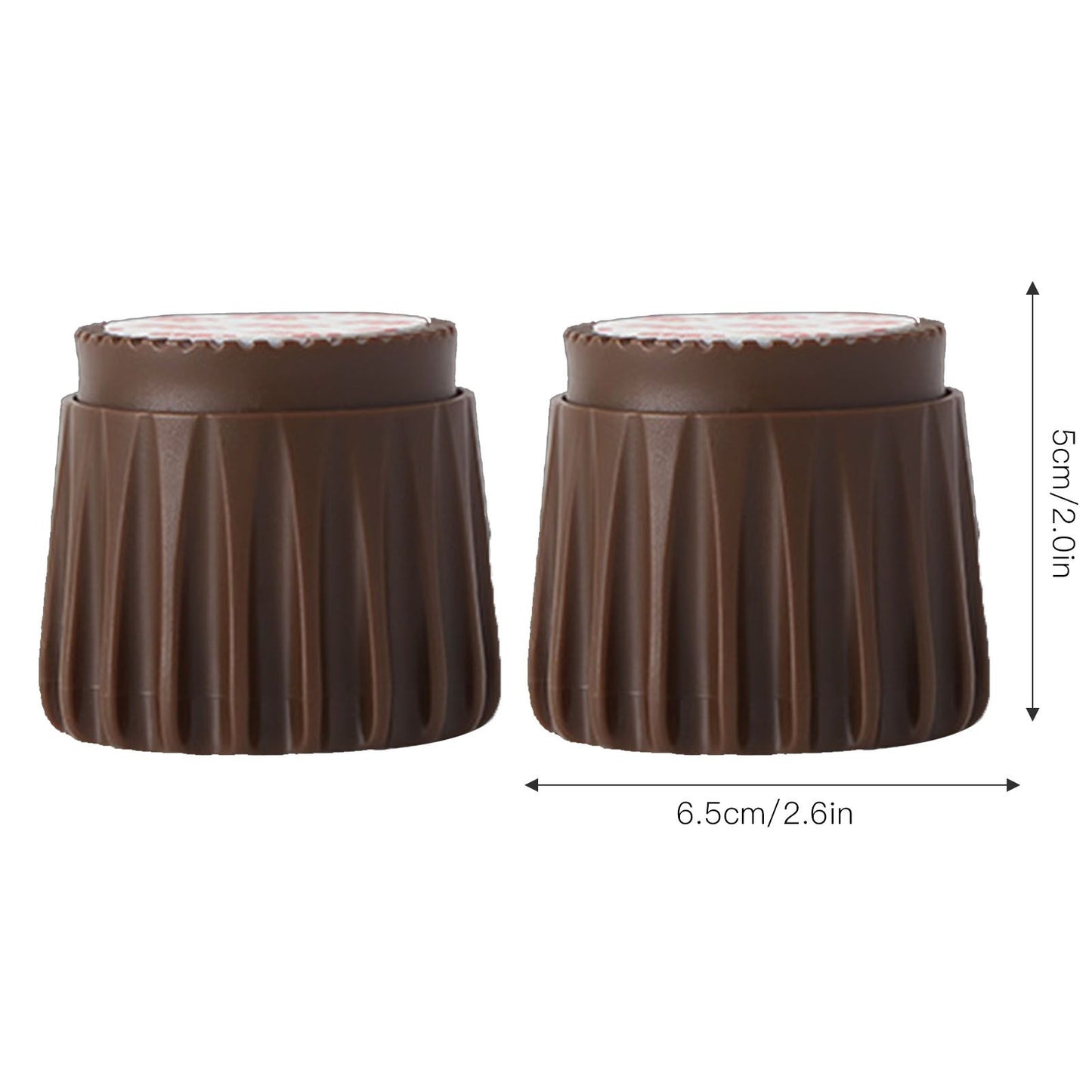 2Pcs Wall Bed Stopper Anti Collision ABS Punch Free Rotatable Mute Bed Anti Shake Tool for Home Brown Small