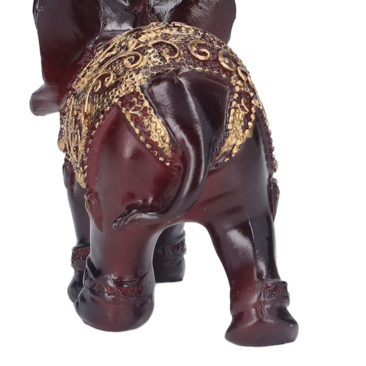 Elephant Figurines Durable Resin Delicate Texture Retro Style Symbolize Power Good Luck Prosperity Elephant Statue