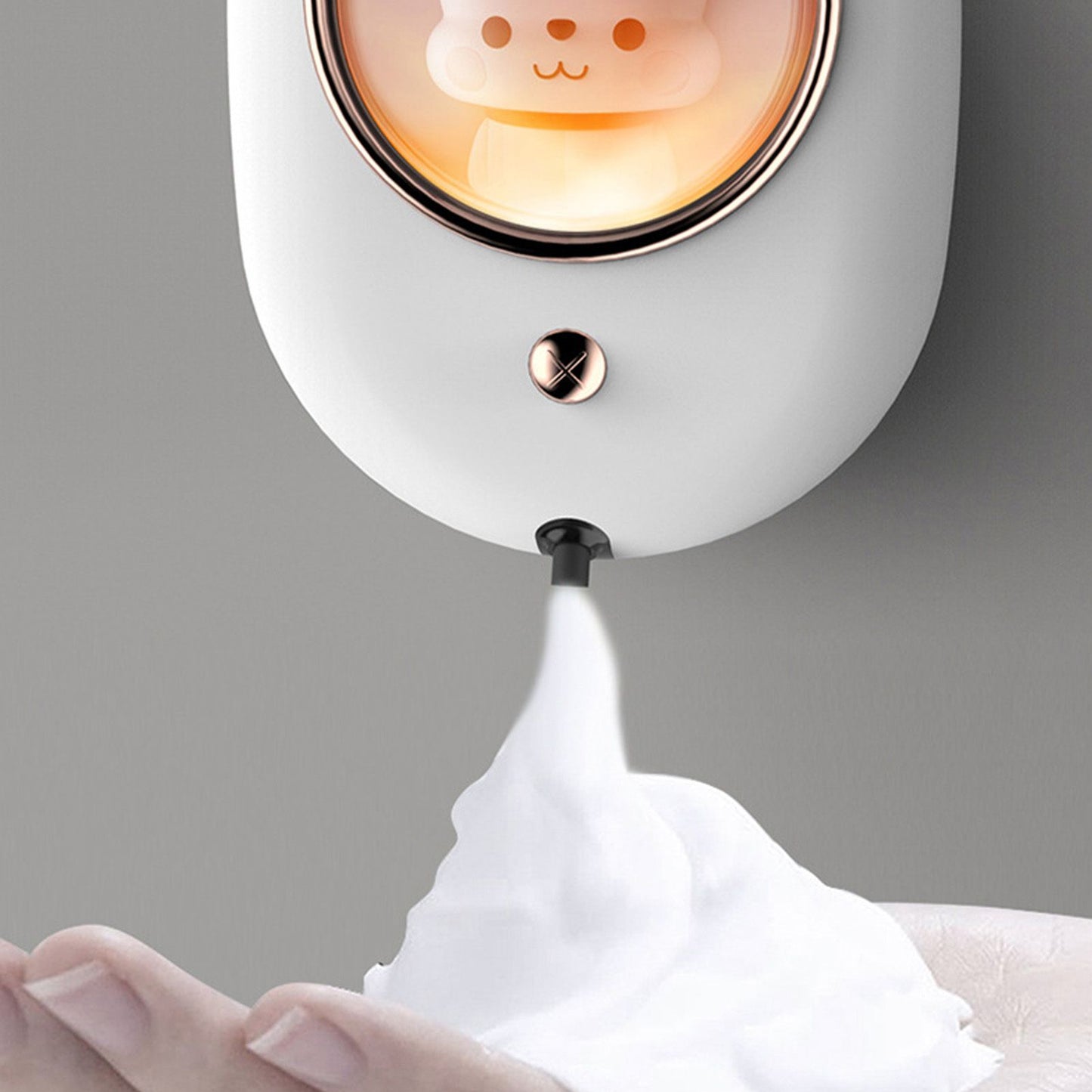 Wall Mounted Soap Dispenser Space Capsule Design Rechargeable Space Saving Wall Automatic Foaming Soap Dispenser White
