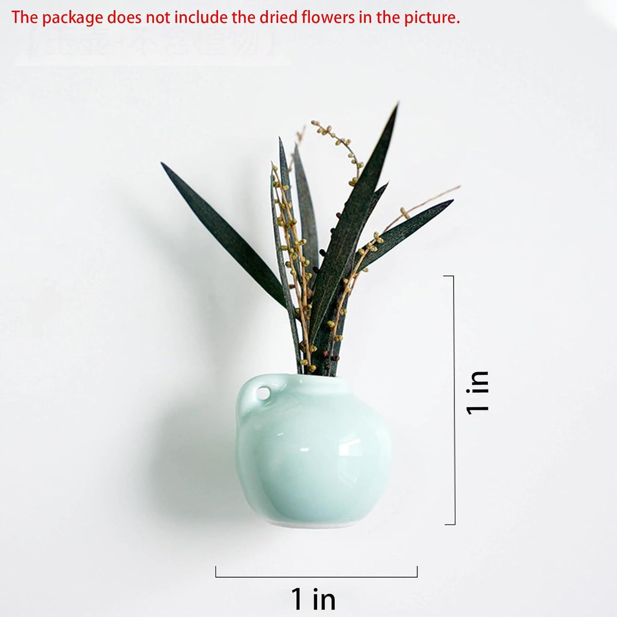 8PCS Cute Mini Ceramic Vase Magnets for Fridge, Mini Bud Vases Magnetic, Tiny 3D Plant Vase for Refrigerator Decoration Kitchen Locker Kitchen Office