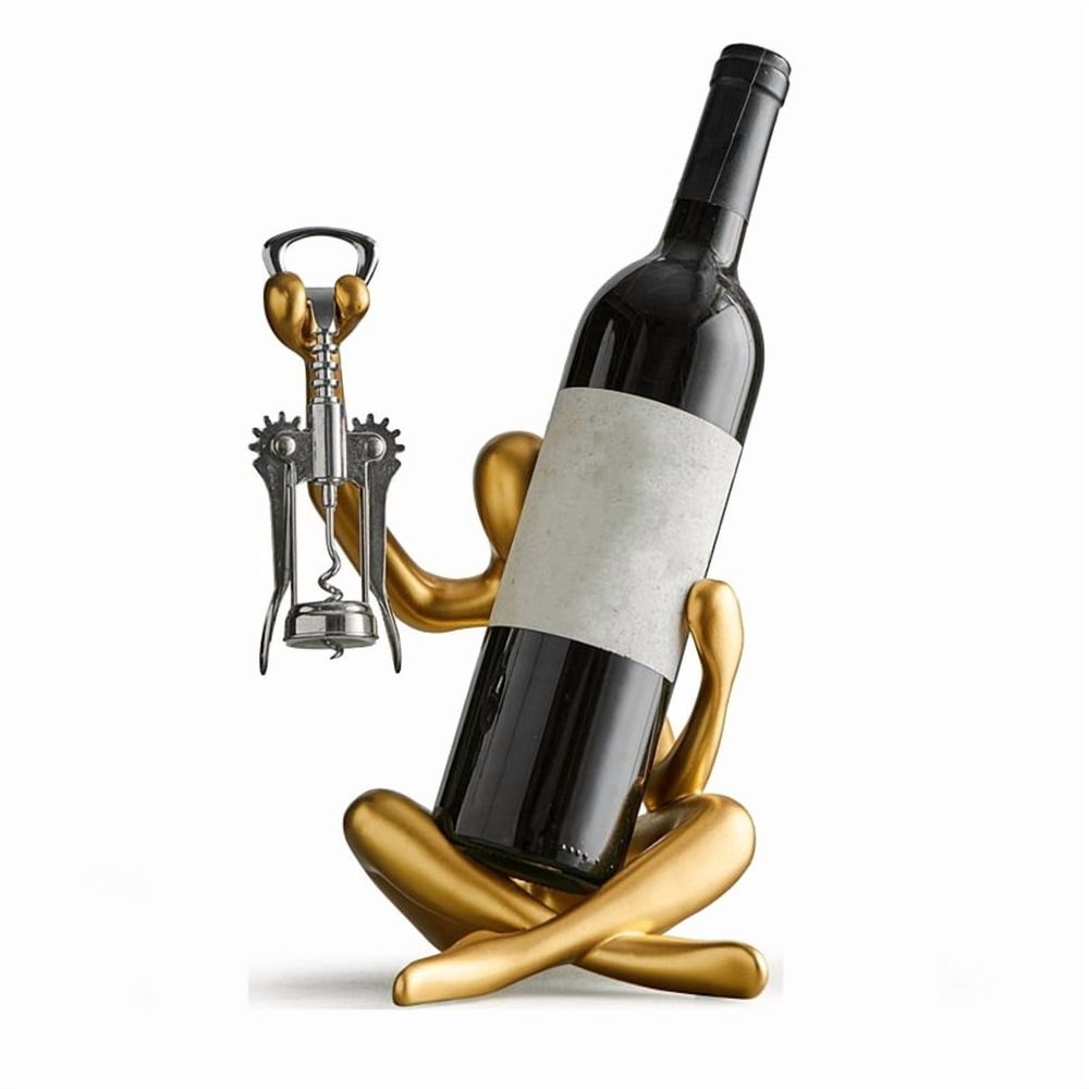 Statue Wine Bottle Rack Suitable for Countertop Wine Bottle Holder Wine Bottle Rack Desktop Decorative Rack
