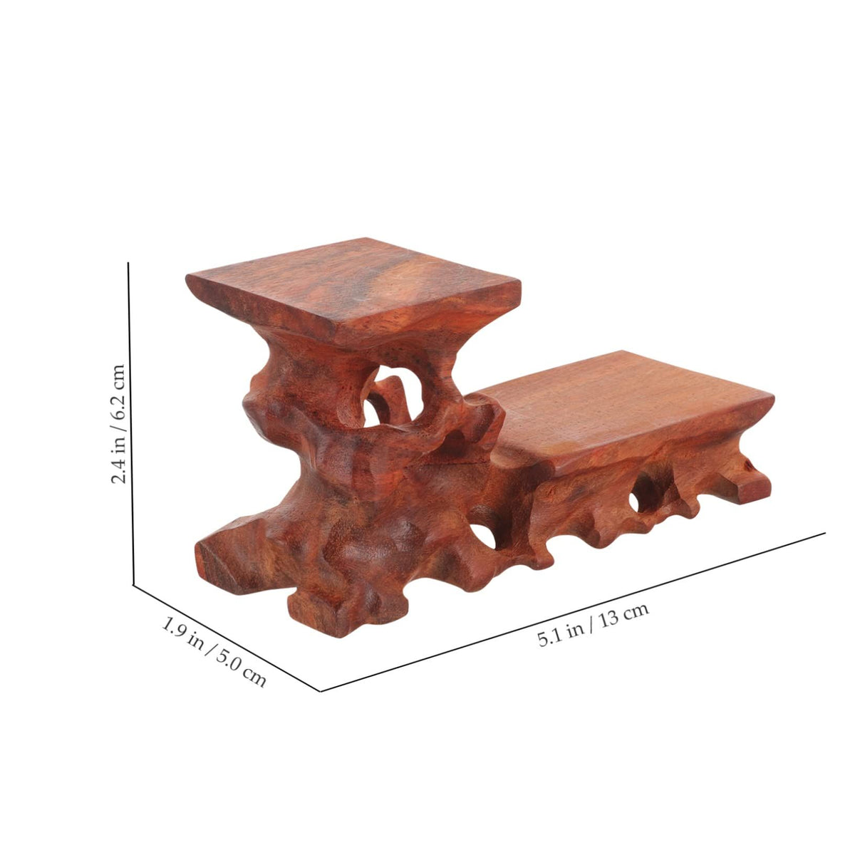 Chinese Style Display Stand Figurine Display Shelf Wooden Display Stand Antique Vase Oriental Furniture Stands Stone Base