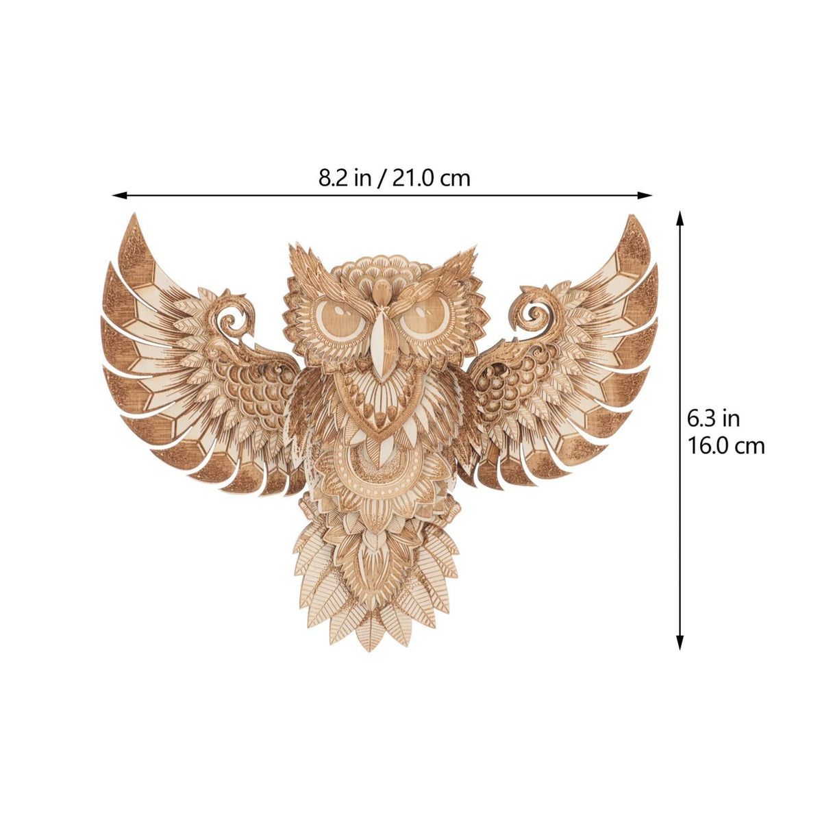 Wood Owl Wall Decor Hand Carved Wood Owl Decor Rustic Owl Statue Wall Plaque Hanging Home Decor Accent Art Unique Sculpture Decoration