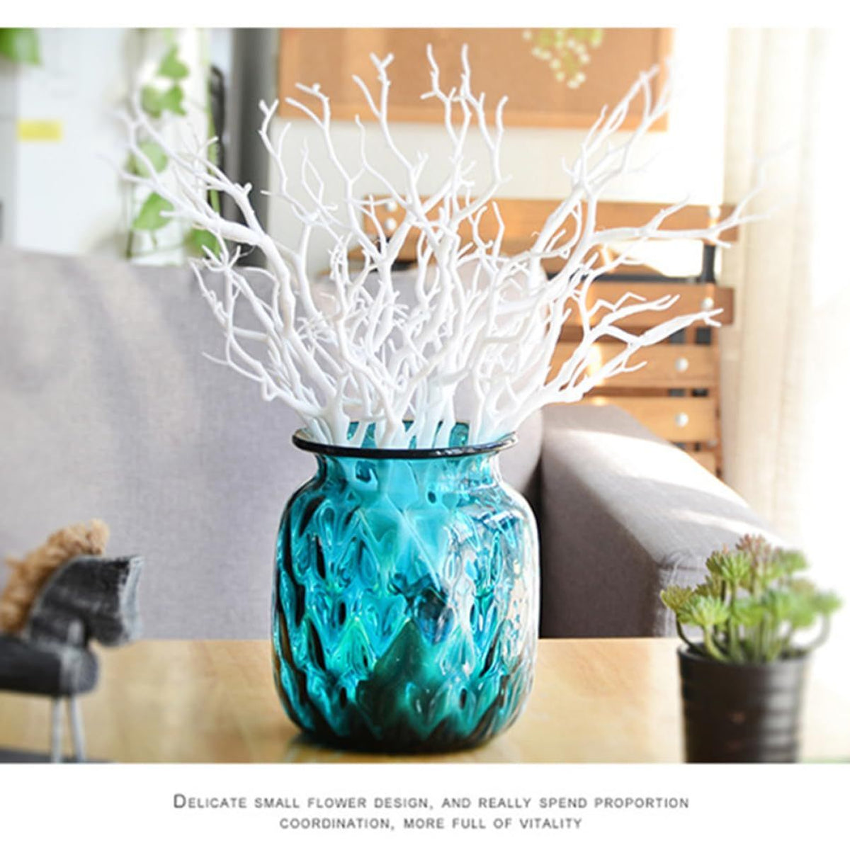 6 Pcs Home Decor Flower Vase Artificial Tree Branches White Vases for Flowers Antler Dried Tree Fake Branches for Decoration Vase