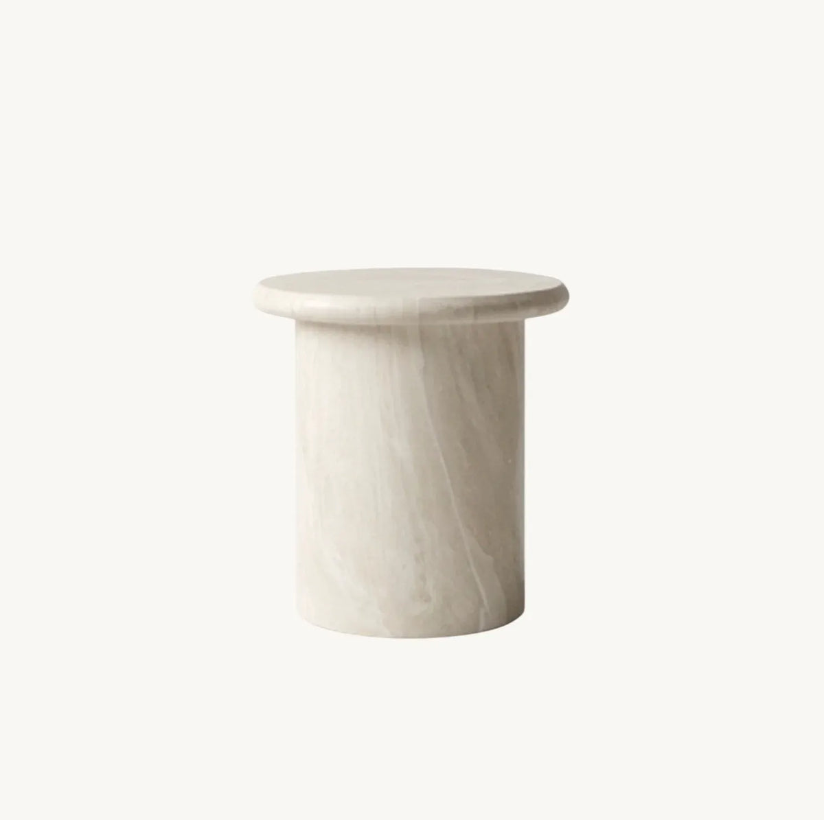 Interior Ave - Nobu Sculptural Stone Side Table - Matte Natural Stone