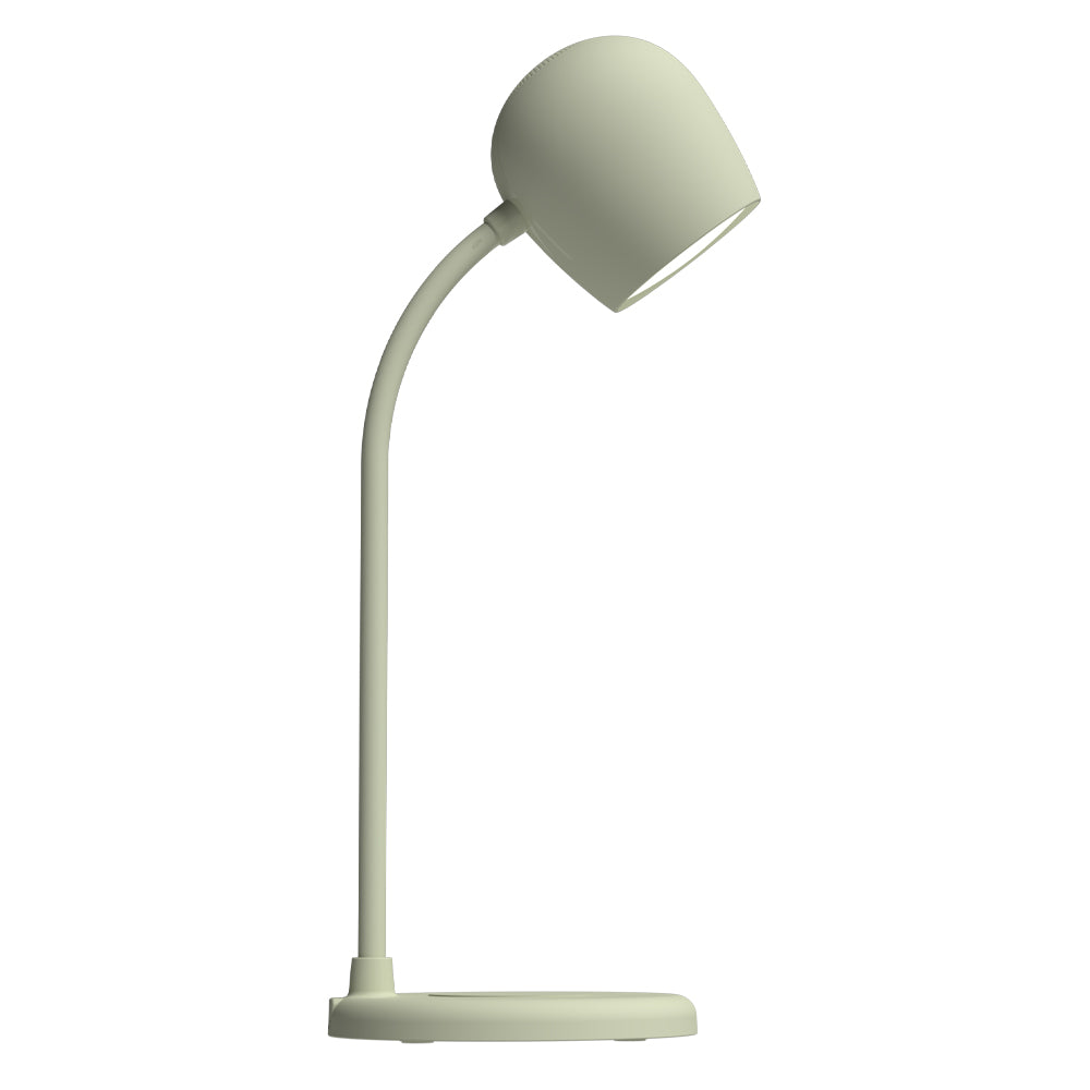Kreafunk Ellie Lamp W/ Qi Charger And Bluetooth Speaker - Dusty Olive