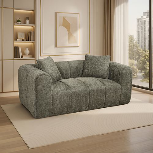 Multiple Seater Frameless Compressed Fabric 3 Seater Sofa