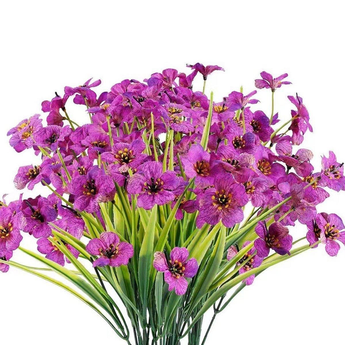 12pcs Artificial Flowers Set for Home Decor Wedding Party Fake Floral Decor - Peach