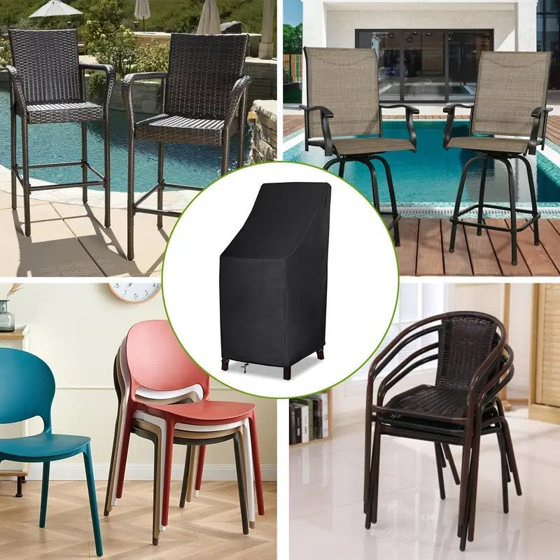 Outdoor Patio Chair Protector - UV Resistant & Waterproof & Dustproof Garden Furniture Cover for Beach and Courtyard Chairs