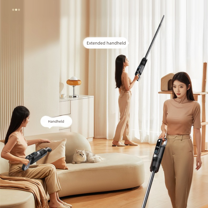 Black spray-painted model Wireless Stick Vacuum Cleaner with 14000Pa Suction, HEPA Filter & 350ml Water Tank for Wet Dry Cleaning, Ideal for Home Use