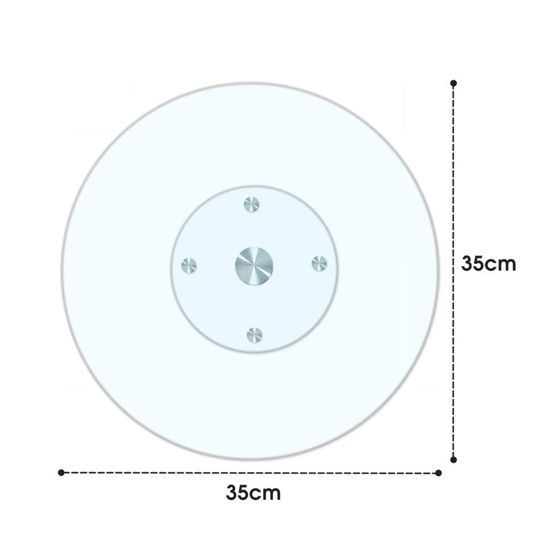 Tempered Glass Lazy Susan 35cm