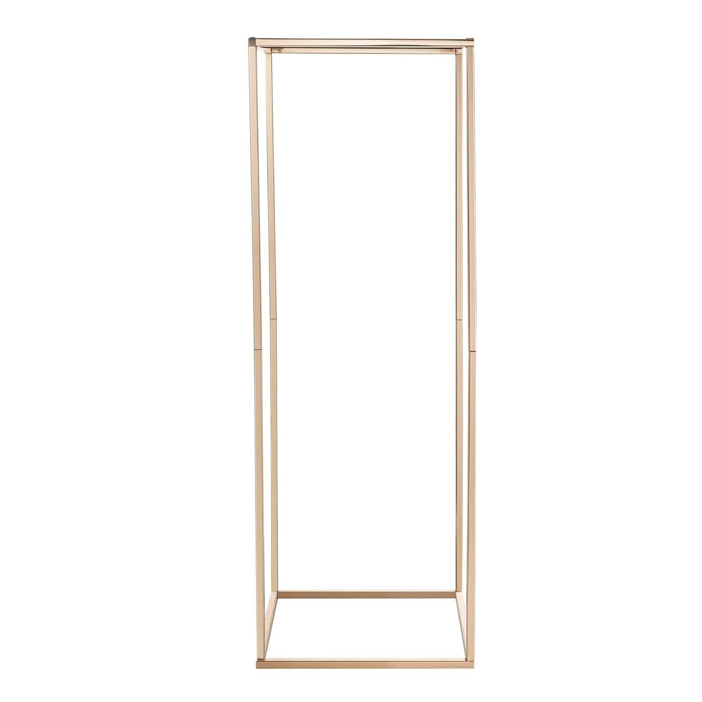 Wedding Flower Stand, 10PCS 80cm Column Flower Stand, Floral Stands with Hidden Screw, Rectangular Cubic Floral Display Rack for Wedding, Party, Birthday, Home, Gold Centerpiece Stands