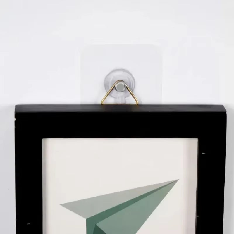 50/10Pcs Self-Adhesive Wall Hooks for Photo Frame Clock Strong Adhesive Transparent Nails Wall Hook Hangers Hanging Nail Holders