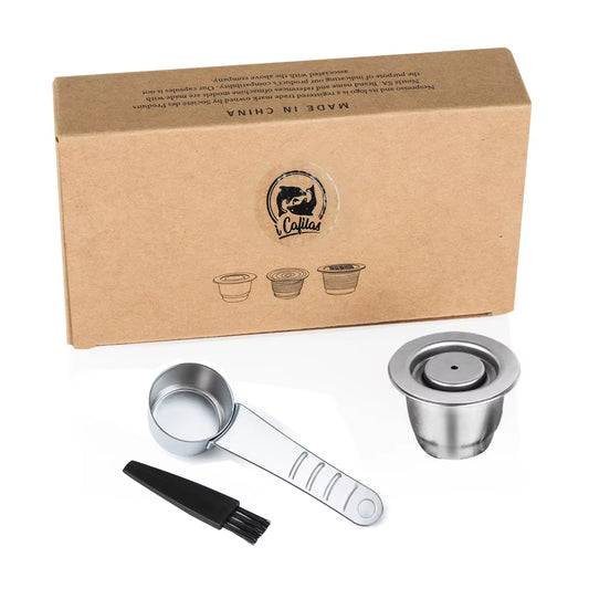 Icafilas Coffee Capsule Reusable for Nespresso Cafe Machine Stainless Steel Pod Reutilisable Coffee Filters Eco-Friendly Cup
