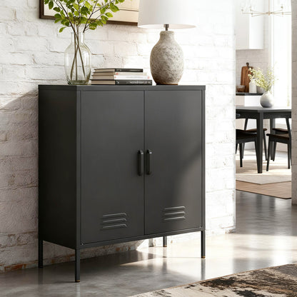 Artiss Buffet Sideboard Metal Cabinet - SWEETHEART Charcoal
