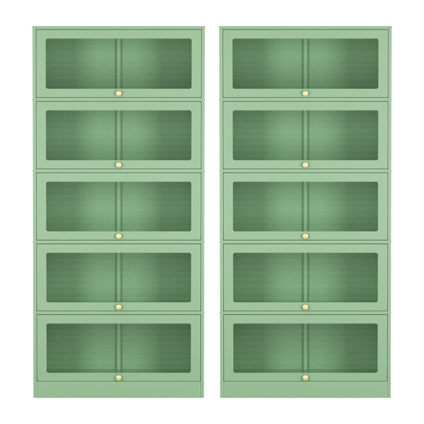 Artiss 2x Buffet Sideboard Cabinet Storage Cupboard Mesh Doors Metal ELIA Green