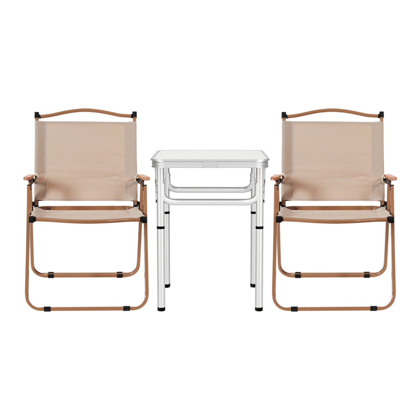 Weisshorn 3pc Camping Table Chair Set Outdoor Folding Aluminium Portable Picnic