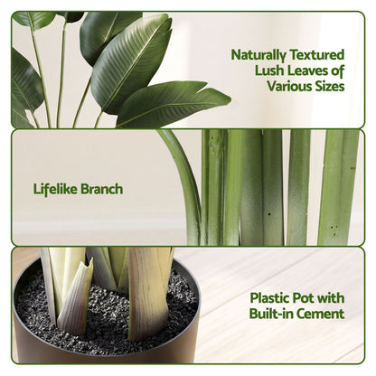 Artiss 150cm Artificial Bird of Paradise Plant Lifelike Textured Leaves Wipe-Clean Indoor Home Decor