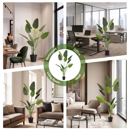 Artiss 150cm Artificial Bird of Paradise Plant Lifelike Textured Leaves Wipe-Clean Indoor Home Decor